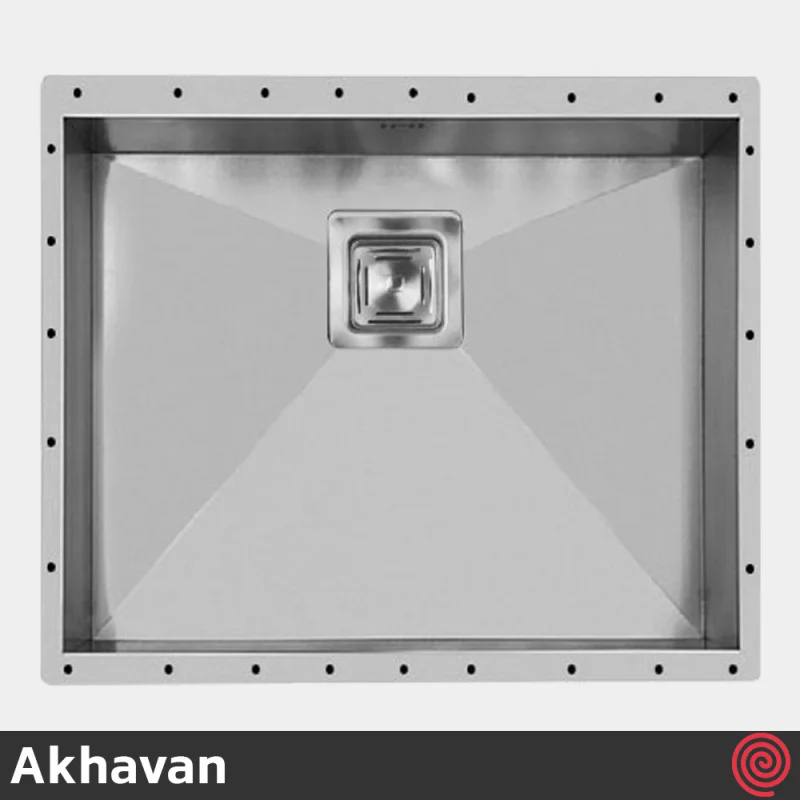 سینک ظرفشویی اخوان مدل Akhavan 400-40 | یک لگنه زیرکابینتی