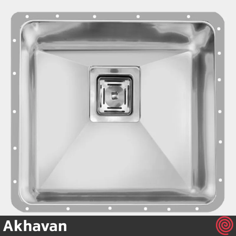 سینک ظرفشویی اخوان مدل Akhavan 404-34 | یک لگنه زیرکابینتی