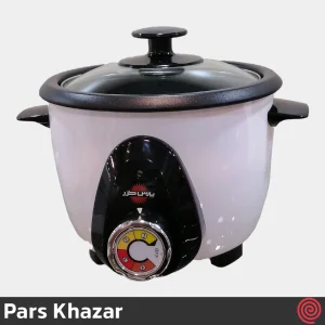 پلوپز 4 نفره پارس خزر مدل Pars Khazar RC-101TSW | گنجایش 1 لیتری - رنگ سفید