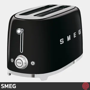 توستر نان 2 اسلات اسمگ مدل SMEG TSF02BL | رنگ مشکی براق، اسلات بزرگ