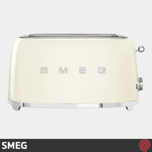 توستر نان 2 اسلات اسمگ مدل SMEG TSF02CR | رنگ کرم براق، اسلات بزرگ