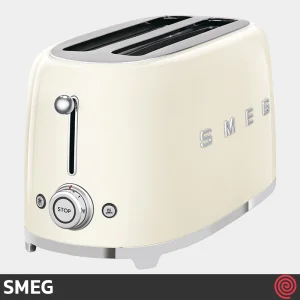 توستر نان 2 اسلات اسمگ مدل SMEG TSF02CR | رنگ کرم براق، اسلات بزرگ