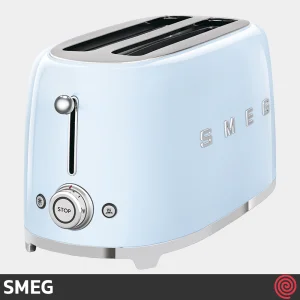 توستر نان 2 اسلات اسمگ مدل SMEG TSF02PB | رنگ آبی پاستلی، اسلات بزرگ