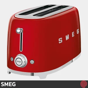 توستر نان 2 اسلات اسمگ مدل SMEG TSF02RD | رنگ قرمز، اسلات بزرگ