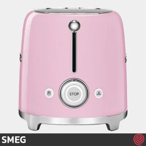 توستر نان 2 اسلات اسمگ مدل SMEG TSF02PK | رنگ صورتی، اسلات بزرگ