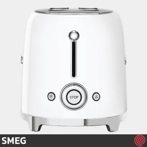 توستر نان 2 اسلات اسمگ مدل SMEG TSF02WH | رنگ سفید براق، اسلات بزرگ