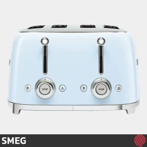 توستر نان 4 اسلایس اسمگ مدل SMEG TSF03PB | رنگ آبی پاستلی، اسلات کوچک