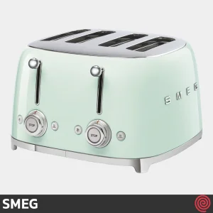 توستر نان 4 اسلایس اسمگ مدل SMEG TSF03PG | رنگ سبز پاستلی، اسلات کوچک