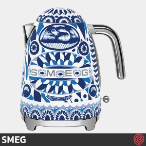 کتری برقی اسمگ مدل SMEG KLF03DGB | طرح دولچه گابانا رنگ آبی با گنجایش 1.7 لیتر