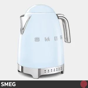 کتری برقی مدرج اسمگ مدل SMEG KLF04PB | رنگ آبی پاستلی با گنجایش 1.7 لیتر