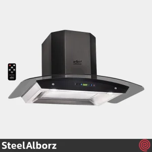 هود شومینه ای استیل البرز مدل SteelAlborz SA-106B | سایز 90 با موتور 3 دور