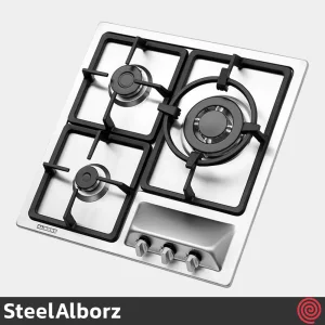 اجاق گاز صفحه ای 3 شعله استیل البرز مدل SteelAlborz S-3551I | بدنه استیل