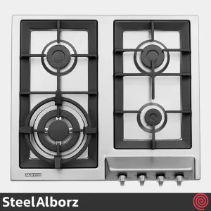 اجاق گاز صفحه ای 4 شعله استیل البرز مدل SteelAlborz S-4655I | بدنه استیل