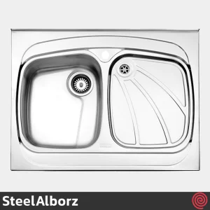 سینک ظرفشویی استیل البرز مدل SteelAlborz 618/60 | یک لگنه فانتزی روکار