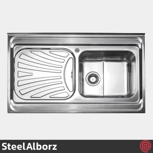 سینک ظرفشویی استیل البرز مدل SteelAlborz 711/60 | یک لگنه فانتزی روکار
