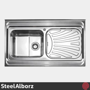 سینک ظرفشویی استیل البرز مدل SteelAlborz 711/60 | یک لگنه فانتزی روکار