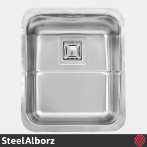 سینک ظرفشویی استیل البرز مدل SteelAlborz 930/47 | یک لگنه زیرکابینتی