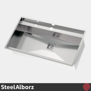 سینک ظرفشویی استیل البرز مدل SteelAlborz 955/52 | یک لگنه باکسی توکار