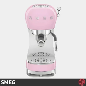 اسپرسو ساز اسمگ مدل SMEG ECF02PK | رنگ صورتی با فشار 15 بار