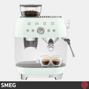 اسپرسو ساز اسمگ مدل SMEG EGF03PG | رنگ سبز پاستلی با آسیاب و فشار 20 بار