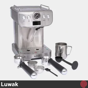 اسپرسو ساز لواک مدل Luwak LWK-CM346 | رنگ استیل با فشار 20 بار