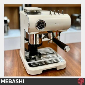 اسپرسو ساز مباشی مدل Mebashi ME-CCM2071 | رنگ کرم، نیمه اتوماتیک با آسیاب و فشار 19 بار