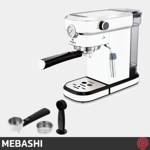 اسپرسو ساز مباشی مدل Mebashi ME-ECM2016 | رنگ سفید با فشار 20 بار