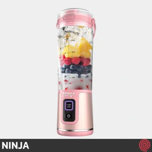 شیکر شارژی نینجا مدل Ninja Blast BC151PK | رنگ صورتی، قابل حمل با باتری 7.4 ولت