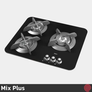 اجاق گاز صفحه ای 3 شعله میکس پلاس مدل Mix Plus 303G | بدنه شیشه ای