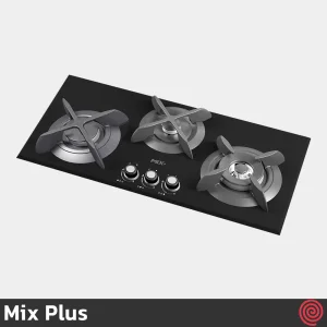اجاق گاز صفحه ای 3 شعله میکس پلاس مدل Mix Plus CG8301 | بدنه شیشه ای