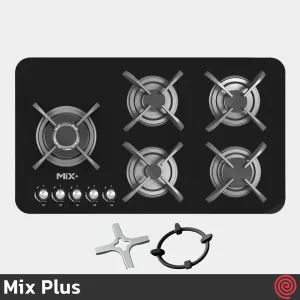 اجاق گاز صفحه ای 5 شعله میکس پلاس مدل Mix Plus IG8509 | بدنه شیشه ای