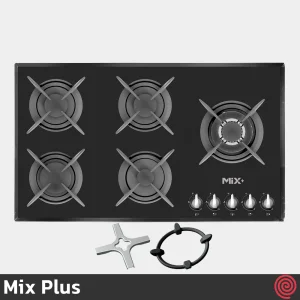 اجاق گاز صفحه ای 5 شعله میکس پلاس مدل Mix Plus IG8501 | بدنه شیشه ای