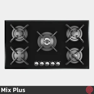 اجاق گاز صفحه ای 5 شعله میکس پلاس مدل Mix Plus CG8505 | بدنه شیشه ای