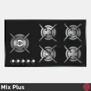 اجاق گاز صفحه ای 5 شعله میکس پلاس مدل Mix Plus CG8506 | بدنه شیشه ای
