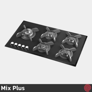 اجاق گاز صفحه ای 5 شعله میکس پلاس مدل Mix Plus CG8506 | بدنه شیشه ای