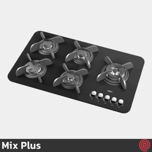 اجاق گاز صفحه ای 5 شعله میکس پلاس مدل Mix Plus CG8504 | بدنه شیشه ای