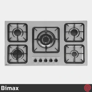 اجاق گاز صفحه ای 5 شعله بیمکث مدل Bimax 5084 | بدنه استیل