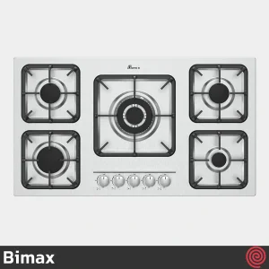 اجاق گاز صفحه ای 5 شعله بیمکث مدل Bimax 5084 | بدنه استیل