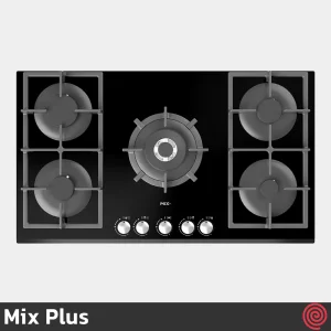 اجاق گاز صفحه ای 5 شعله میکس پلاس مدل Mix Plus G514 | بدنه شیشه ای