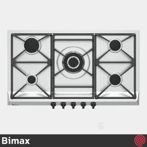 اجاق گاز صفحه ای 5 شعله بیمکث مدل Bimax 5077 | بدنه استیل