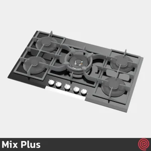 اجاق گاز صفحه ای 5 شعله میکس پلاس مدل Mix Plus CG9571M | بدنه شیشه ای