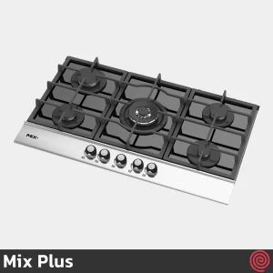 اجاق گاز صفحه ای 5 شعله میکس پلاس مدل Mix Plus GP511 | بدنه شیشه ای