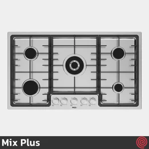 اجاق گاز صفحه ای 5 شعله میکس پلاس مدل Mix Plus S508 | بدنه استیل