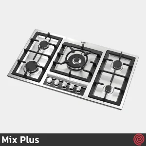اجاق گاز صفحه ای 5 شعله میکس پلاس مدل Mix Plus 518M | بدنه استیل