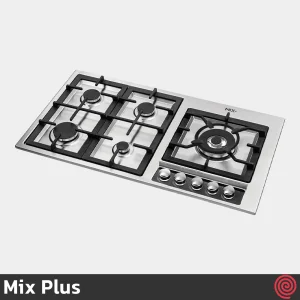 اجاق گاز صفحه ای 5 شعله میکس پلاس مدل Mix Plus 513M | بدنه استیل