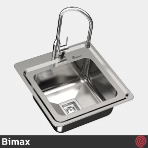 سینک ظرفشویی بیمکث مدل Bimax 930-50 | تک لگنه فانتزی توکار