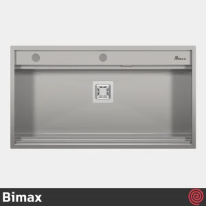 سینک ظرفشویی بیمکث مدل Bimax 4702-50 | تک لگنه فلاش مونت باکسی توکار