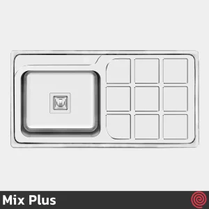 سینک ظرفشویی میکس پلاس مدل Mix Plus 7032-S45-50 | تک لگنه فانتزی توکار