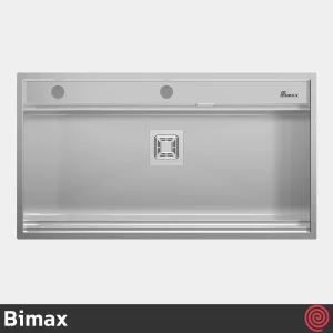 سینک ظرفشویی بیمکث مدل Bimax 4702-V3-50 | تک لگنه فلاش مونت باکسی توکار