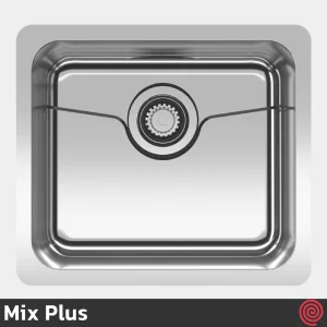 سینک ظرفشویی میکس پلاس مدل Mix Plus DLP45-35 | یک لگنه زیرکابینتی